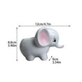 thumbnail image 2 of huntermoon Elephant Ceramic Succulent Flower Pots Plant Containers Ornaments Mini Pretty Home Decor Tabletop Potted Furnishings, 2 of 10
