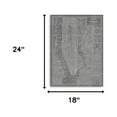 thumbnail image 4 of 24" x 16" Gray and White Aerial New York Map Canvas Wall Art, 4 of 5