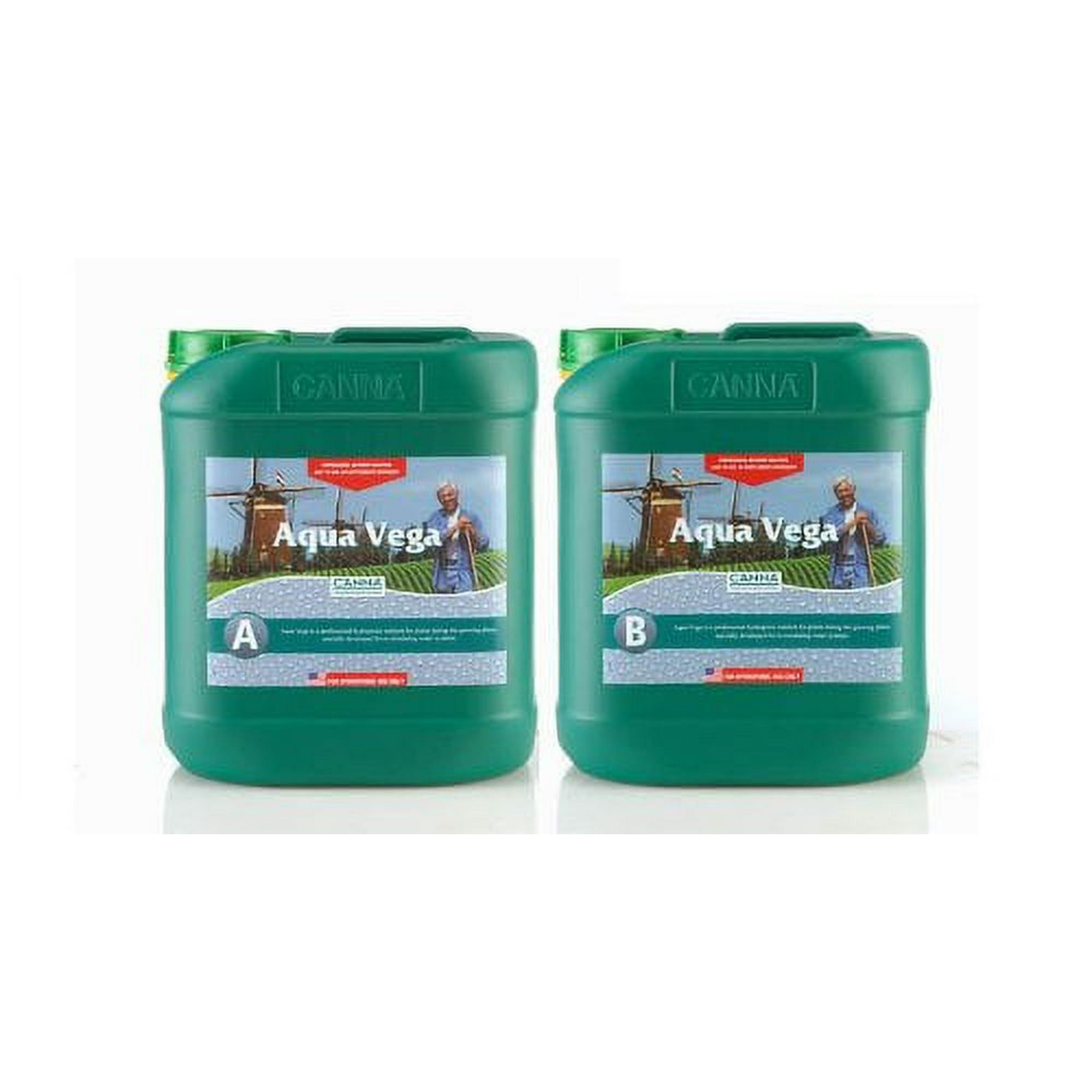 5 Liter - Aqua Vega - Part A and B - Veg Nutrient - Developed For Recirculating Systems - CANNA 9520005