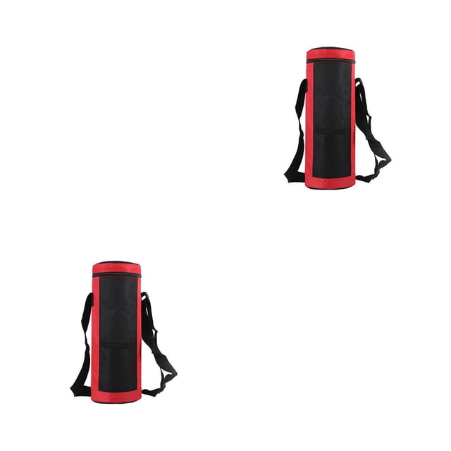 Toystoory Enfriador de botellas de agua, bolsa térmica con correa ajustable, tela Oxford portátil, bolsa impermeable, bolsas de refrigeración Rojo 2piezas