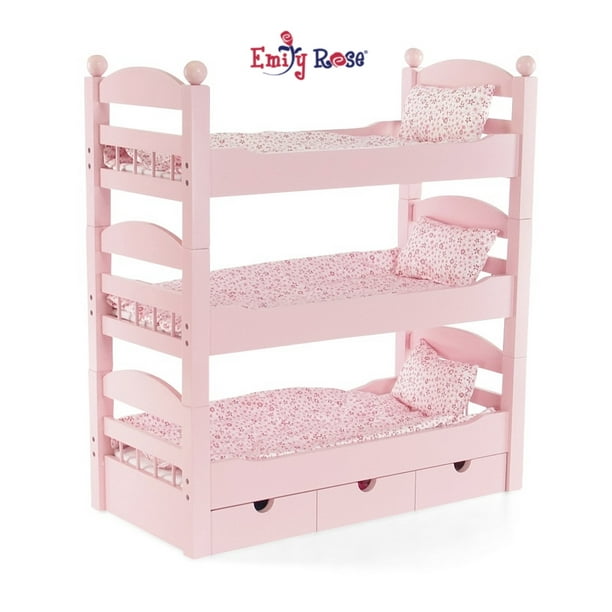 18 Inch Doll Furniture 3 Single Stackable Doll Beds In One