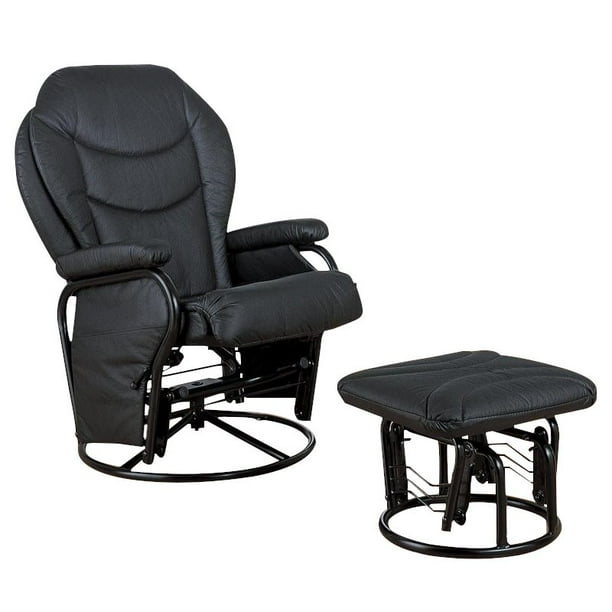 Coaster glider outlet rocker with ottoman