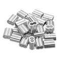 thumbnail image 1 of Uxcell Aluminum Crimping Loop Sleeve Double Hole Cable Ferrule for Wire Rope 1/4"(6mm), 1 of 7