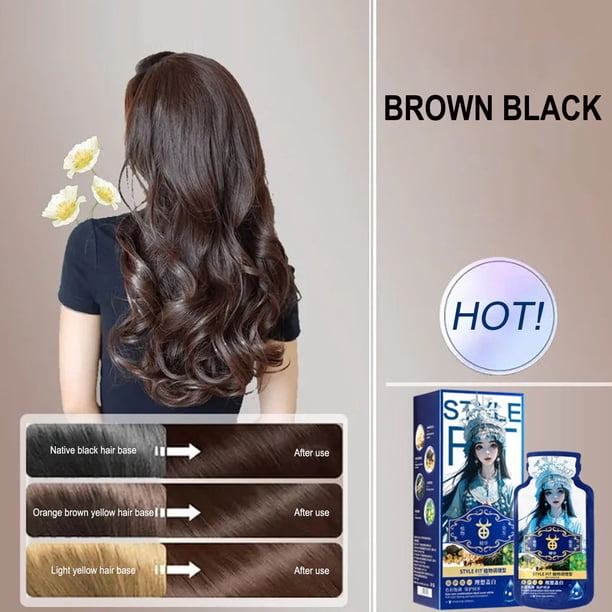 Jienlioq Plant Extract Hair Dyeing Cream Essence Bubble Hair Dyeing ...