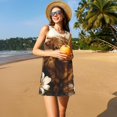 thumbnail image 3 of Disketp Adorable Calf Butterflies Champagne para Vestido sin Mangas para Mujeres, Vestidos de Verano para Mujeres, Casual y Holgado para la Playa, 3 of 7