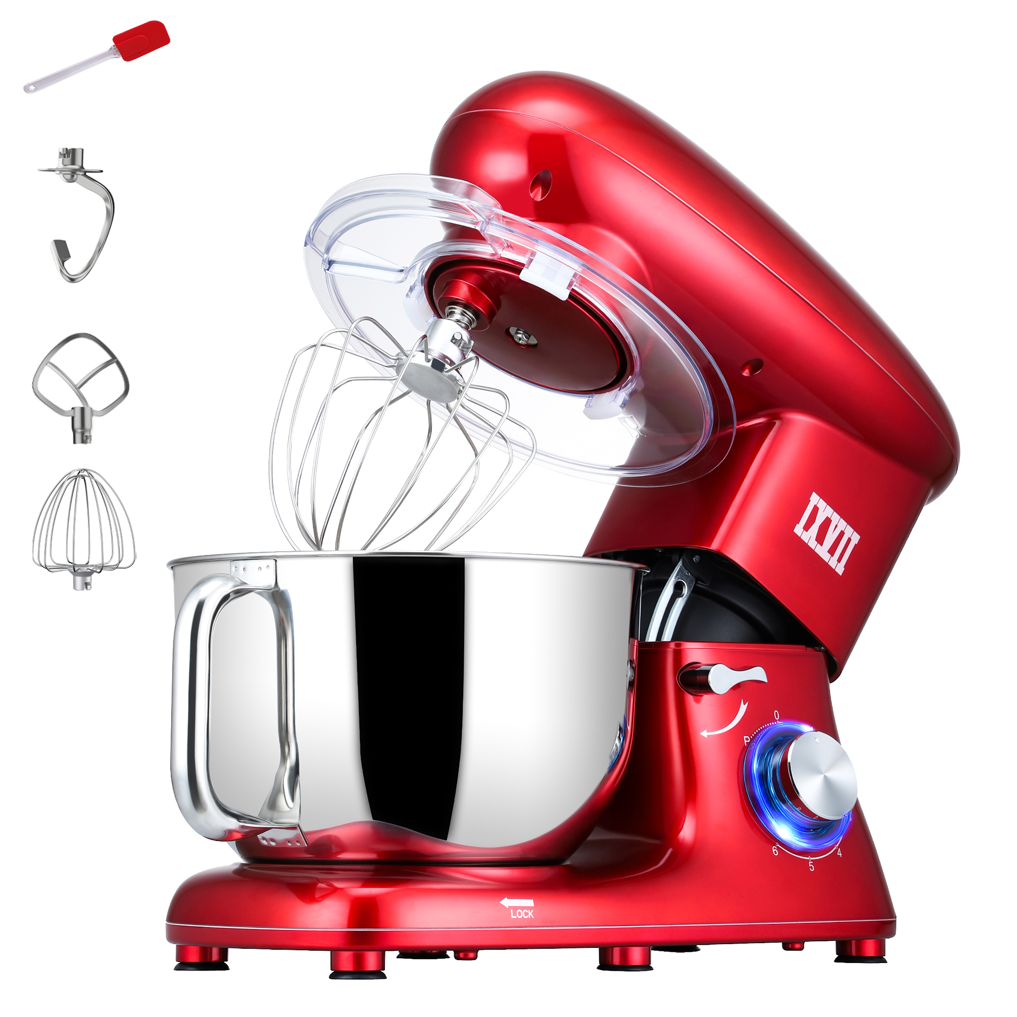 5.8QT Electric Stand Mixer for Kitchen, 660W Household Cake Mixer Chef Machine with Stainless