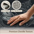thumbnail image 6 of ODIKA 6'x9' Washable Area Rug Non-Slip, Easy Care, Goth Moth Academia Vintage Scroll Border Traction Boho Gothic Refined Structured for Family Room, Living Mater Bedroom, 6 of 7