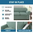 thumbnail image 2 of Multi-part Stretch Sofa Slipcover Plaid Dust-Proof Furniture Protector -D-1 Cushion, 2 of 7