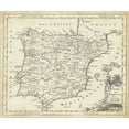 thumbnail image 2 of Jeffreys, T. 14x12 Gold Ornate Wood Framed with Double Matting Museum Art Print Titled - Map of Spain, 2 of 4