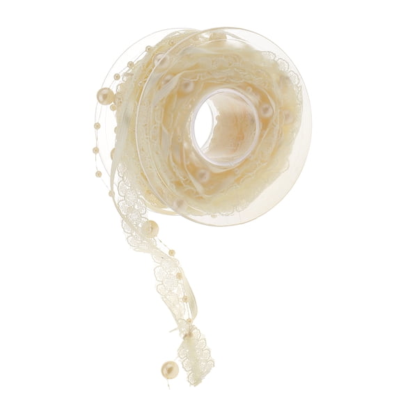 5 Meters Pear Beaded Lace Trims Sewing Applique for Crafts DIY Beige