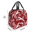thumbnail image 3 of Pofeuu Christmas Holiday Pinecone Print Lunch Bag Lunch Box Insulated Lunch Bag Adult Lunch Box for Men and Women, 3 of 8
