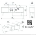 thumbnail image 7 of Char 63" Wide Modern Style Wood TV Stand for 65+ inch TV with Solid Wood Legs White & Marble, 7 of 7
