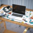 thumbnail image 3 of Long Mouse Pads for Desk,White Cartoon Dinosaurs Volcanoes Desk Mats on Top Of Desks, Desk Mouse Pad Extra Large with 3mm Non-Slip Base and Stitched Edge for Gaming,Work,Home 35.4"x15.7", 3 of 5