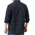 thumbnail image 4 of New Plus Size Fashion Tops for Men 2024 Long Sleeve Casual Button Tops Short Sleeve Plaid Shirt Hooded Blouse 50% Off Clearance!, 4 of 6