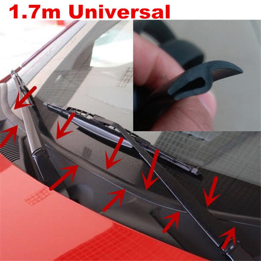 1.7 M Universal Self Adhesive Auto Rubber seal Car Front Under Windshield Panel Sealed Trim Moulding Rubber Seal Strip Weatherstrip SongZhi 5.5 FT 