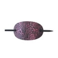 thumbnail image 2 of Oval Faux Leather Hair Clip with Wood Stick - Retro Hair Slide Pin for Ponytail Women Girls Accessory, 2 of 2