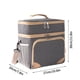 thumbnail image 2 of Fiambrera grande aislada, bolsa de almuerzo doble resistente, bolsa refrigerada a prueba de fugas, adecuada para hombres y mujeres, adultos, vuelo, playa, viaje de un día, 2 of 2