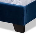 thumbnail image 5 of Bowery Hill Queen Size Navy Blue Velvet Upholstered Button Tufted Bed, 5 of 10