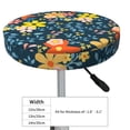 thumbnail image 4 of Xecao's Blue Floral Print Stool Covers offer stylish, washable protection for PU round bar stools, perfect for home or commercial use., 4 of 7