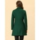 thumbnail image 4 of Abrigos largos de invierno con solapa con muesca y un solo pecho para mujer Verde M, 4 of 6