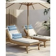 thumbnail image 3 of Blue Gradient Outdoor Head Resting Pillows with Insert Water Ripple 1 Pack Waterproof Lumbar Pillows with Adjustable Elastic Strap for Patio Recliner Chaise Beach Chair, 11"x16", 3 of 4
