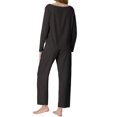 thumbnail image 3 of MINTREUS Pajamas for Women Set 2 Piece Lounge Set Long Sleeve Pjs Long Pants Sleepwear with Pockets, 3 of 8