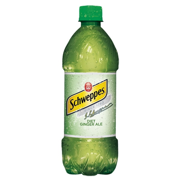 Schweppes Diet Ginger Ale 20 Oz Plastic Bottles * 24