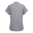 thumbnail image 6 of T Shirts for Women 2026 Summer Short Batwing Sleeve V Neck Ribbed Dressy Casual Office Work Tshirt Blouse, 6 of 6
