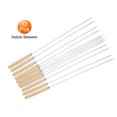 thumbnail image 3 of Uxcell 12pcs Metal Kebob Skewers 33cmx4.3mmx1.2mm(L*W*T) Stainless Steel Flat Sticks with Wood Handle, 3 of 5