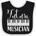 thumbnail image 3 of Inktastic Future Musician Piano Music Boys or Girls Baby Bib, 3 of 4