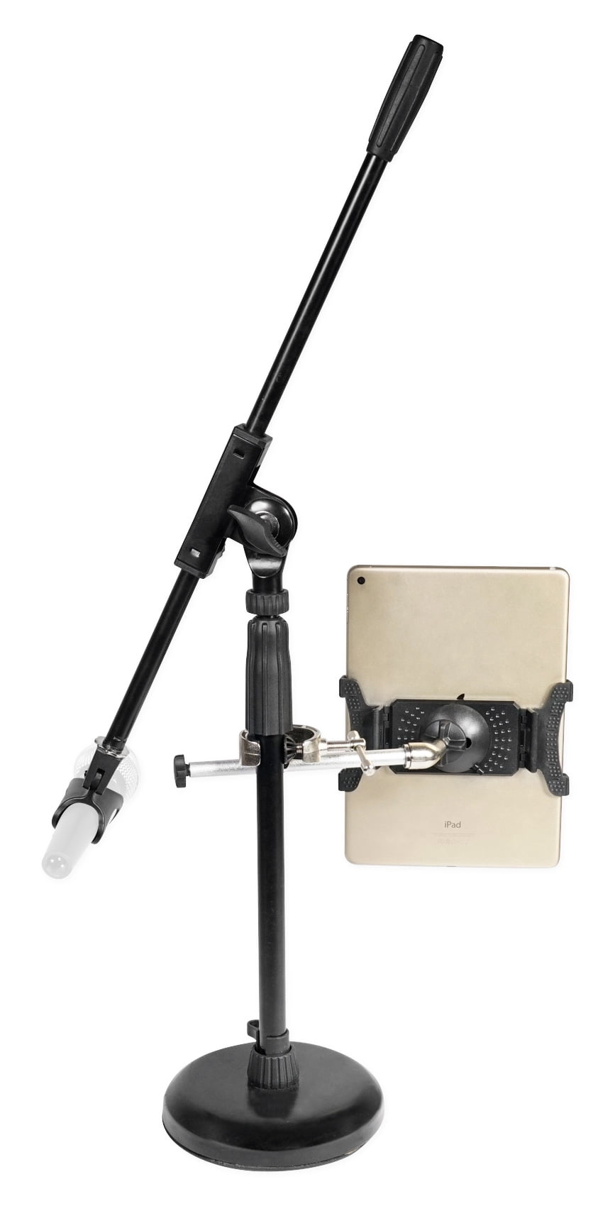 Rockville Pro Microphone+Tripod Base Mic Stand Boom+Smartphone/Tablet/iPad Mount