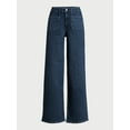 thumbnail image 7 of Free Assembly Women's and Women's Plus Wide Leg Jeans with Patch Pockets, 30", 32", and 34" Inseams, Sizes 0-26W, 7 of 7