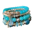 thumbnail image 2 of Pulsera Bohemia con Estilo, Pulseras Decorativas con Cuentas de Moda Azul, 2 of 9