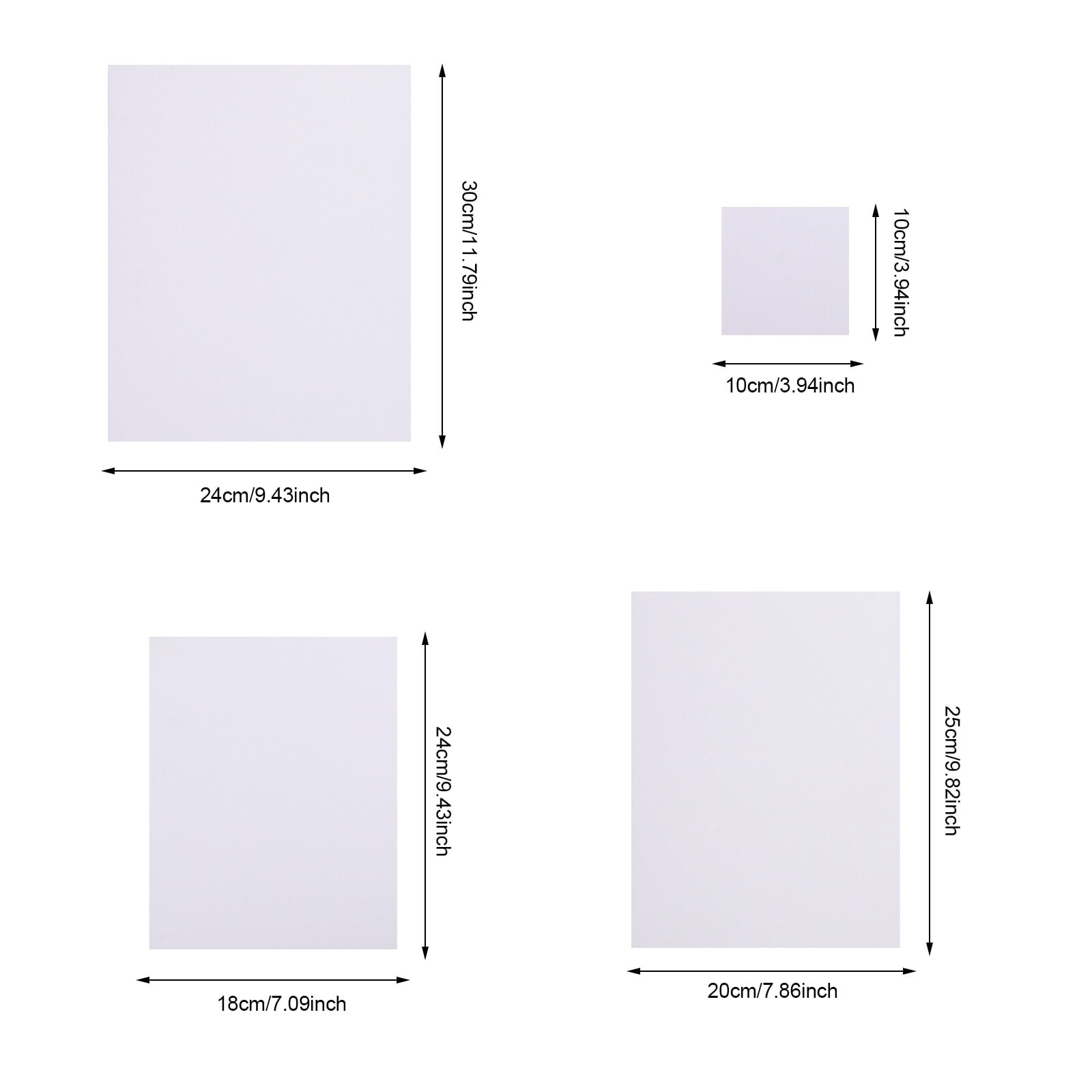 SEWOART 8Pcs Durable White Cotton Canvas Panels for Versatile Painting Projects