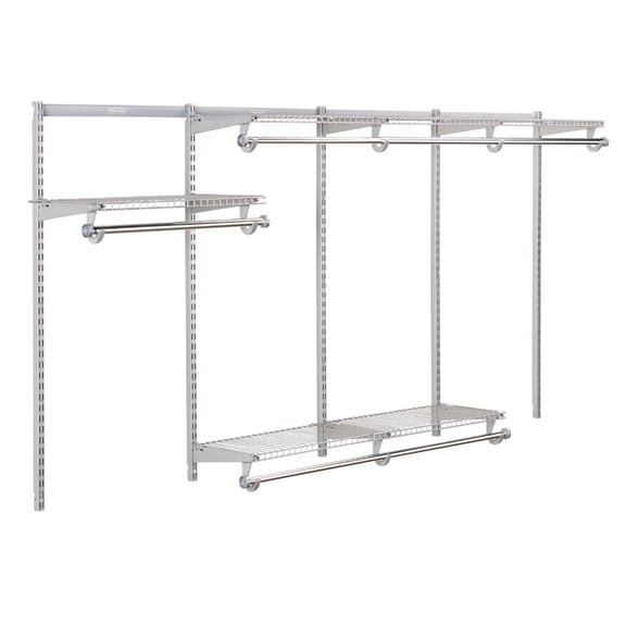 Rubbermaid Configurations Custom Closet Organizer 4'-8' Kit - Titanium