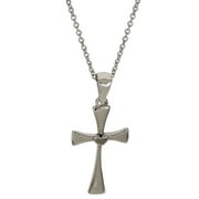 Connections from Hallmark Women's Stainless-Steel Cross 18' Pendant Necklace