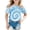 M796 Sky Blue, variant on Tfken Girls Tees For Summer Tie Dye Short Sleeve Crew Neck Tops Daily Wear Trendy Casual Kids Comfortable Shirts Blue Size 3-4 Years