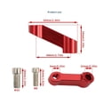 thumbnail image 2 of Extensión de espejo retrovisor (negro), kit de adaptador de espejo retrovisor de motocicleta de aluminio Extensor de montaje vertical de 10 mm y 8 mm con orificios de montaje M10 o M8. Alternativas a, 2 of 5