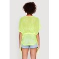 thumbnail image 5 of Womens Trendy Fishnet Tunic Top with Drawstring Waist, 5 of 5