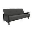 DHP Henley Metal Arm Futon Frame, Black Metal