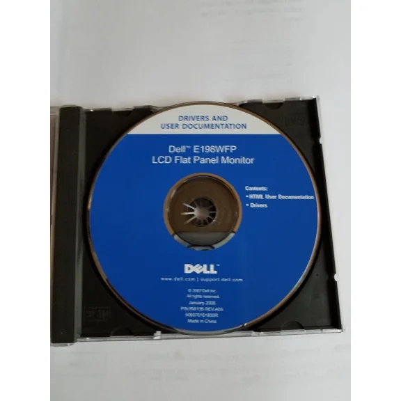 Dell E198Wfp 18" Widescreen Vga Dvi Lcd Monitor E198Wfpf Clamp Mount Power Cable
