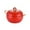 Red, variant on Stock Pot-Double-Handled Apple Soup Pot 2.6Qt Cast Iron Simmer Pot with Lid, Health Soup & Stew Cooking Pasta Pot, Green/Red