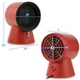 thumbnail image 2 of Gymax 1500W Portable PTC Ceramic Space Heater Mini Electric Desktop Heating Fan Red, 2 of 8