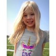 thumbnail image 3 of Gift for 5 Year Old Girl Unicorn 5th Birthday Infant Girls' Fitted T-Shirt 4T Lavender, 3 of 6