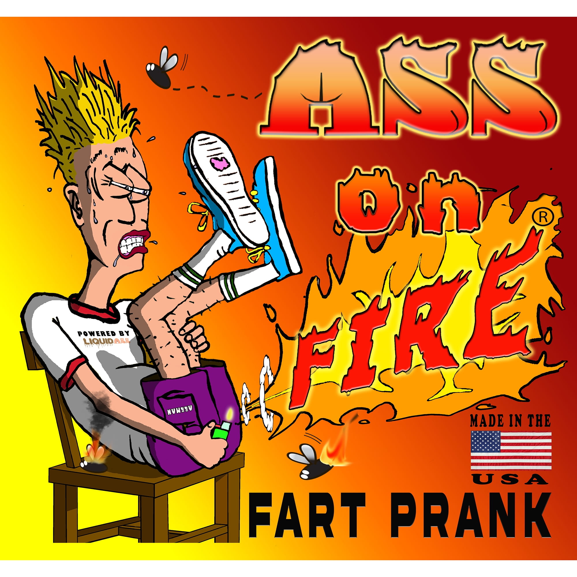 Ass On Fire: Prank Fart Spray, Gag Gift for Adults and Kids, Great For Pranks and A Good Laugh, Extra Strong Poop Spray, Non Toxic, Keep Out Of Reach From Children