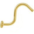 thumbnail image 2 of Westbrass 1/2" IPS x 8" S-Shaped Wall Mount Shower Arm with Flange, Polished Brass, 2 of 5