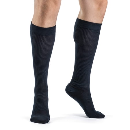 Sigvaris Well Being 186 Men's Casual Cotton Knee High Socks 15-20 mmHg