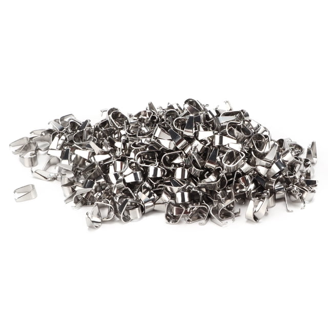Herwey Pendant Clasps,Bail Clasp,500Pcs Pinch Clips Strong High Temperature Resistant Exquisite Pendant Connectors For DIY Jewelry Making