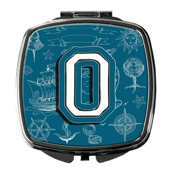 Letter O Sea Doodles Initial Alphabet Compact Mirror