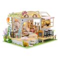 thumbnail image 3 of Cabaña para gatos, cafetería, jardín trasero, casa pequeña hecha a mano, modelo de regalo creativo para armar, fácil de armar, 3 of 5